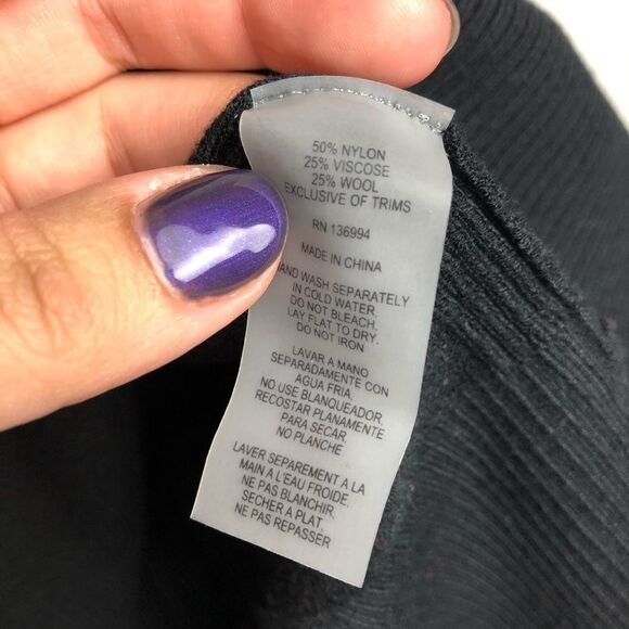 Liquid by Sioni Black Bling criss-cross sweater - Picture 4 of 5